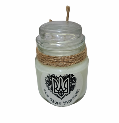 Соєва свічка натуральна, аромат лаванди 1493 фото
